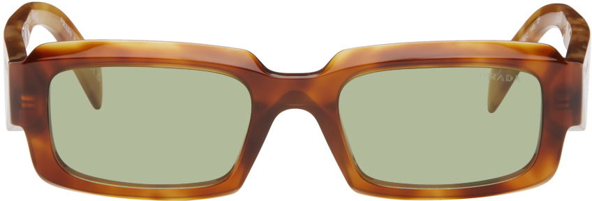 Solglasögon Prada Rectangular Tortoiseshell Sunglasses Brun | 0PR 27ZS 8056262084274, 0