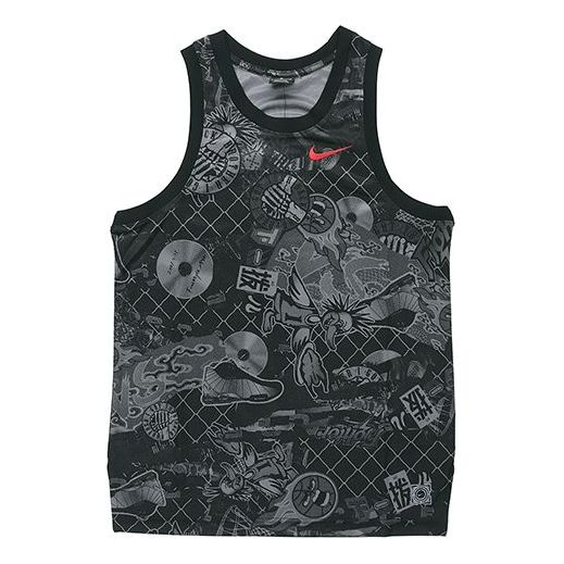 Linne Nike Street Graffiti Basketball Vest Svart | CK1182-010