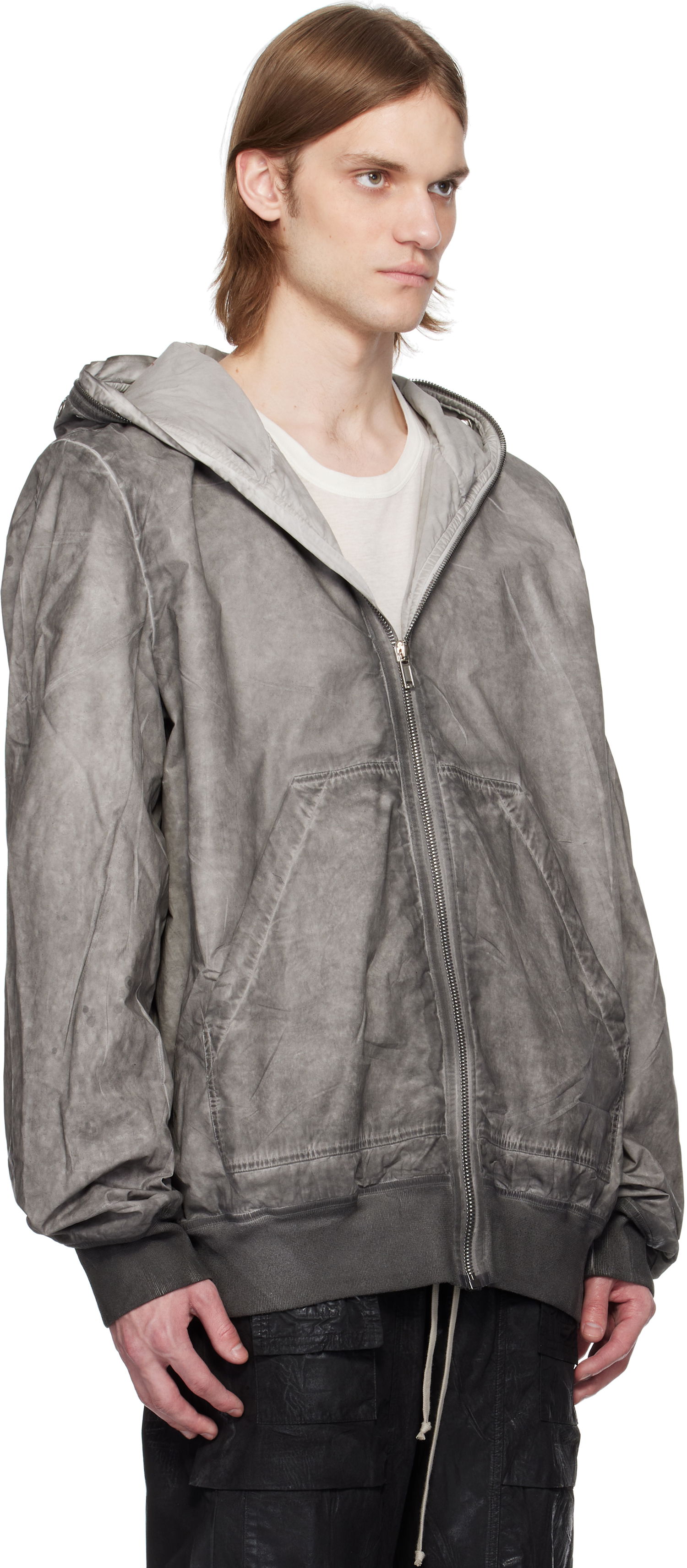 Bomberjacka Rick Owens Rick Owens DRKSHDW Hollywood Flight Bomber Jacket Grå | DU01E3772 PF, 1