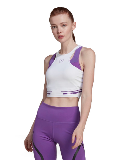 Crop top adidas Originals by Stella McCartney TruePace Crop Top HEAT.RDY Vit | HI6143