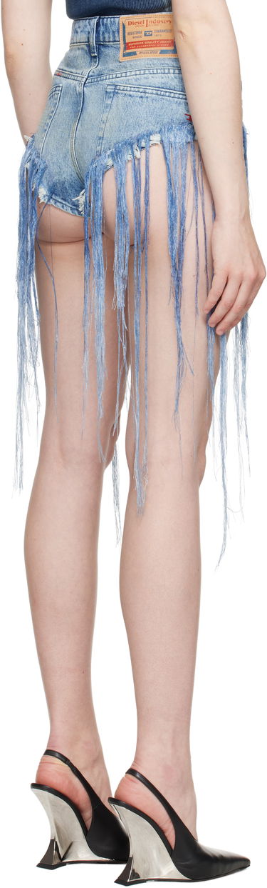 Shorts Diesel Diesel De-Jizz-Fsg Fringe Denim Shorts Blå | A18145 0CMBM, 2