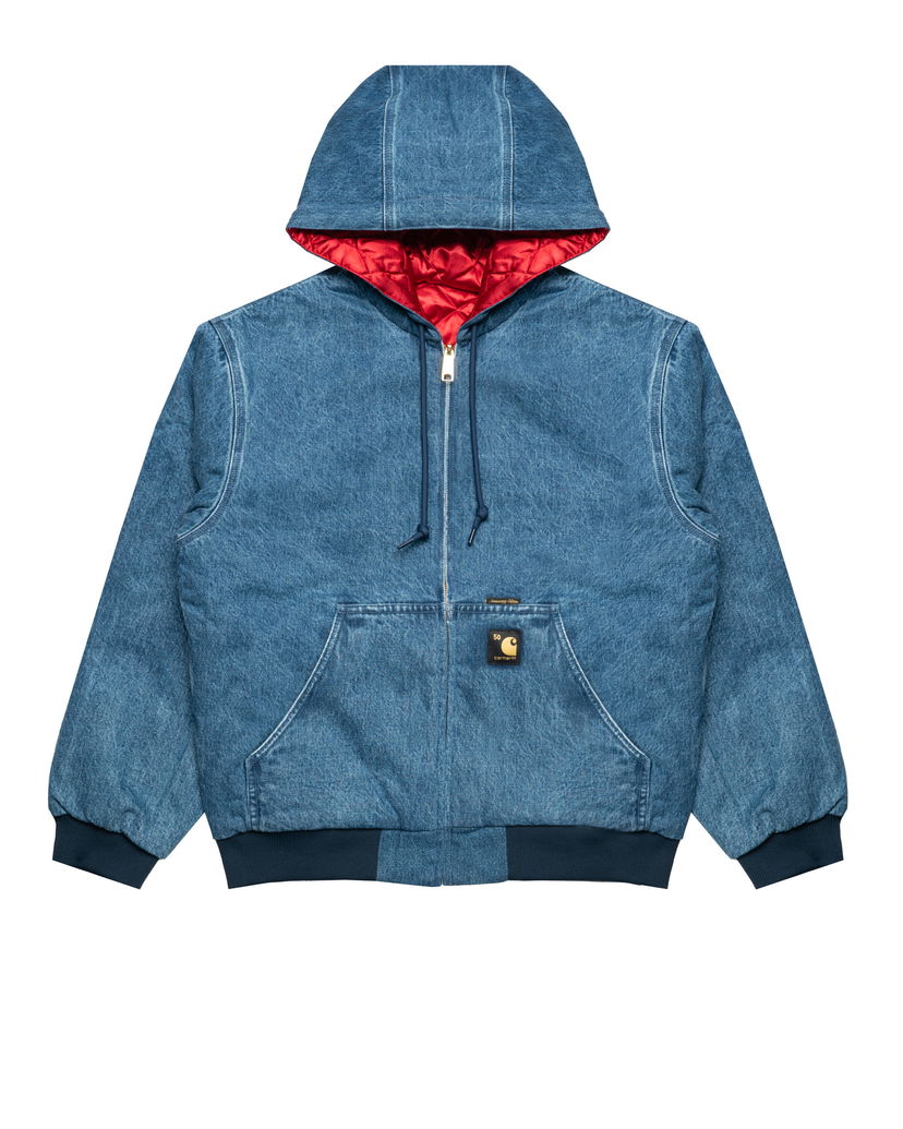 Jacka Carhartt WIP Denim Hooded OG Active Jacket with Quilted Lining, 50 Years Anniversary Edition Blå | I035966.3FZ12