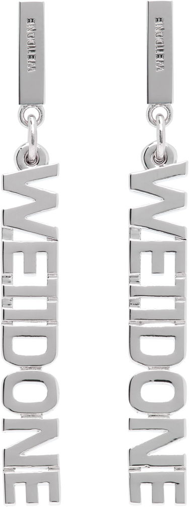 Örhängen We11done Lettering Drop Earrings Metallisk | WD-AJ2-24-524-U-SV, 0