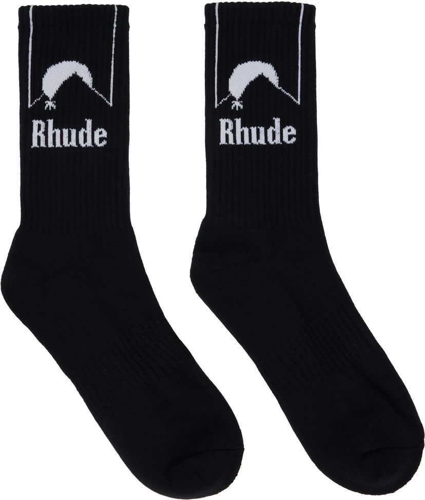 Strumpor Rhude Rhude Moonlight Socks Svart | RHPS25SO08117