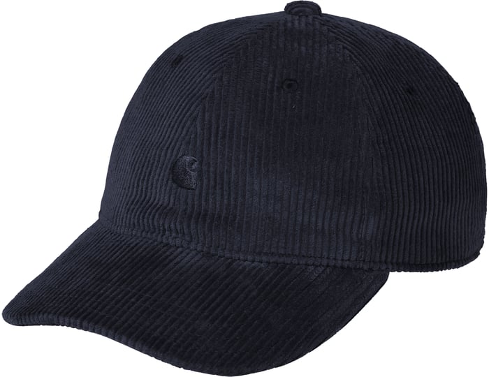Keps Carhartt WIP Corduroy Baseball Cap with Embroidered Logo Mörkblå | I026890, 0