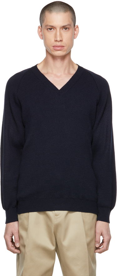 Sweater Comme des Garçons Lochaven of Scotland Edition V-Neck Sweater Mörkblå | DH-N505-051, 0