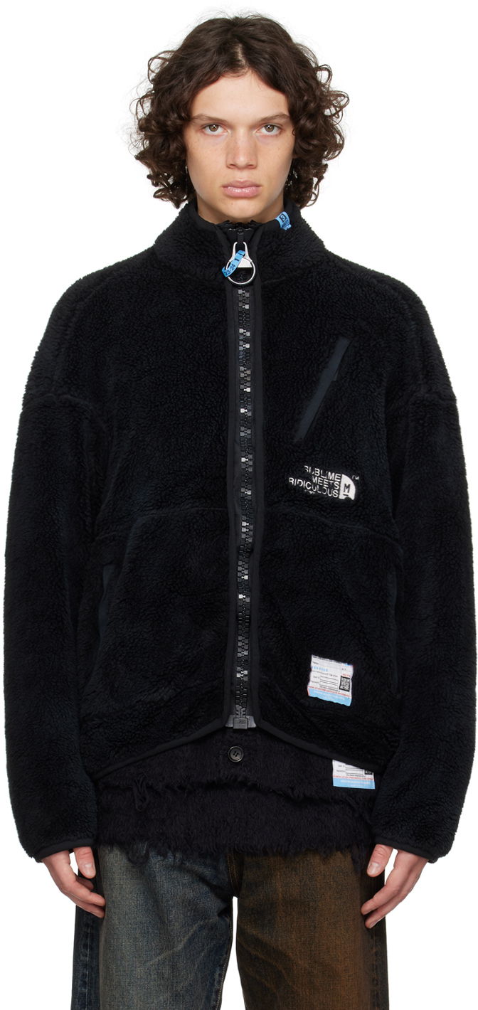 Sweatshirt Maison MIHARA YASUHIRO Fleece Zip Jacket Svart | A11BL621