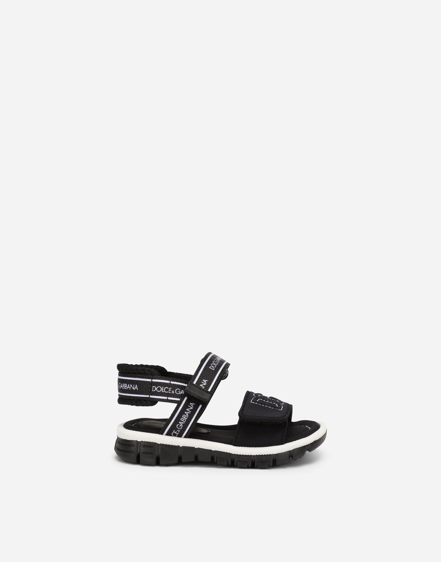Sneakers och skor Dolce & Gabbana Technical Fabric Sandals With Dg Logo For First Steps (19-26) Svart | DL0068AY2338B939, 0