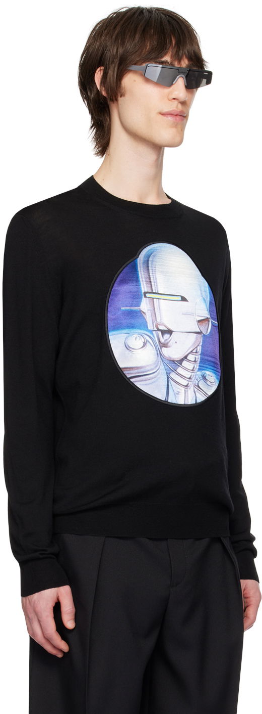 Sweater Stella McCartney Stella McCartney Embroidered Crewneck Sweater Svart | 6K07133S2479, 1