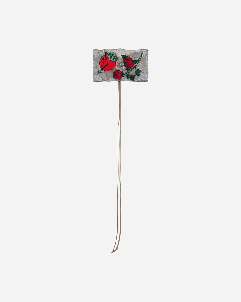 Pin UNDERCOVER Silk Choker with Apple and Rose Embroidery Beige | UC1E1N01-1 BEIGEBASE