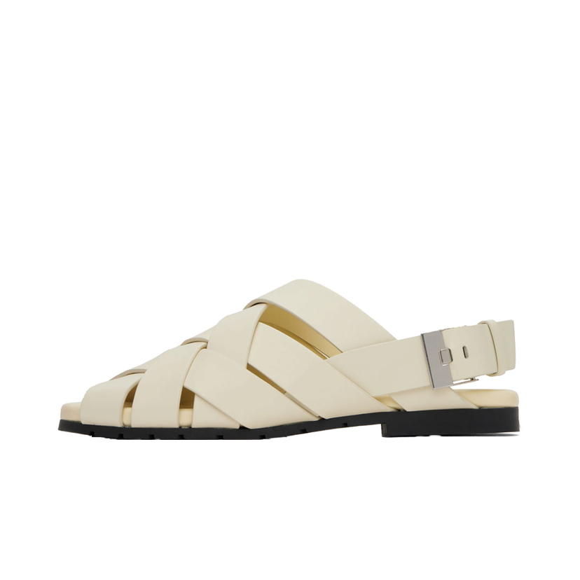 Sneakers och skor Bottega Veneta Alfie Leather Sandals Vit | 775301V2ED09031