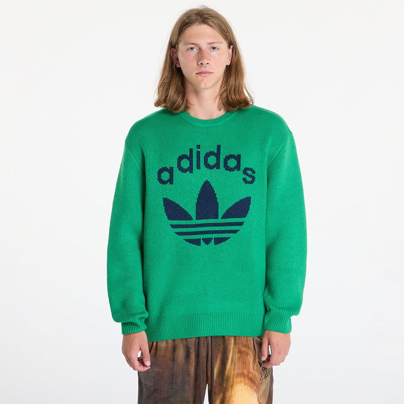 Sweater adidas Originals Knit Crewneck Green/ Night Indigo Grön | JN5966