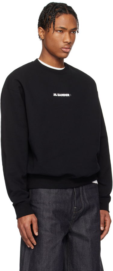 Sweater Jil Sander Jil Sander Logo Sweatshirt Svart | J47GU0132_J20039, 1