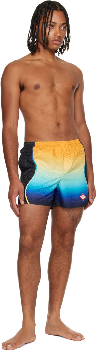 Badkläder Casablanca Casablanca Multicolor Gradient Jacquard Swim Shorts Flerfärgad | M-AW25-TR-224-01, 3