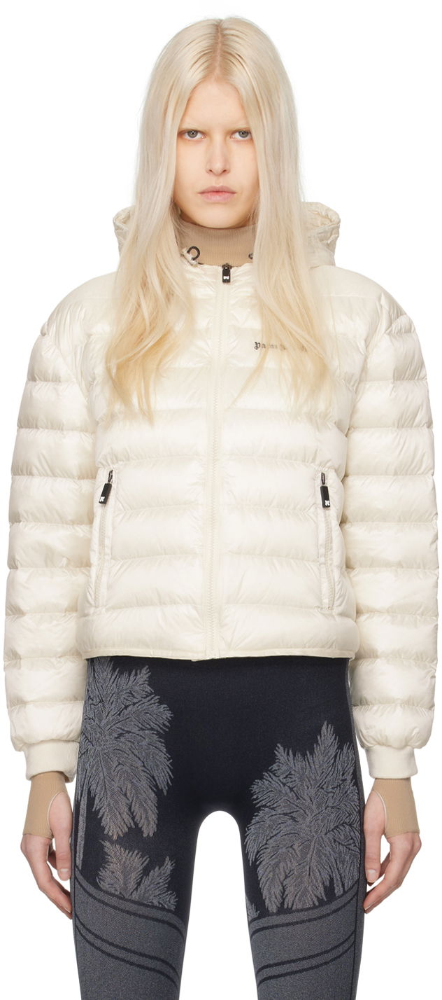 Jacka Palm Angels Classic Down Jacket Vit | PWED026S24FAB0010310