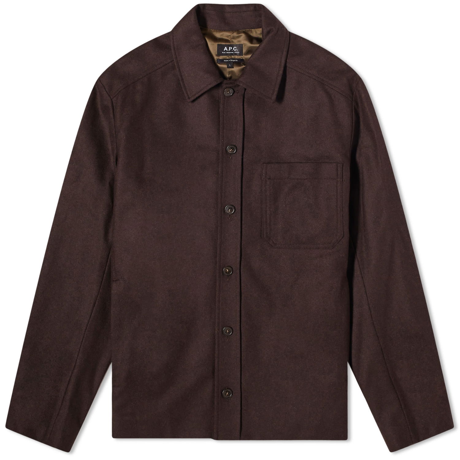 Skjorta A.P.C. Jasper Wool Overshirt Brun | WOAPN-H02871-PCA, 0
