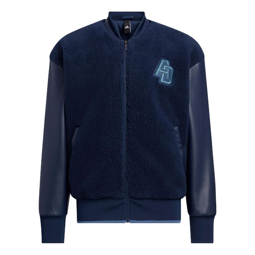 Bomberjacka adidas Originals Monogram Fleece Bomber Jacket Blå | IB2726