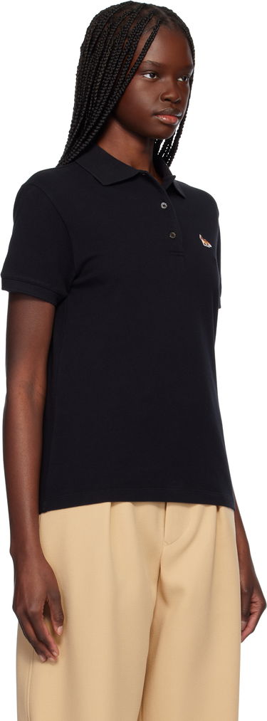Polotröja MAISON KITSUNÉ Maison Kitsuné Baby Fox Patch Regular Polo Svart | OW00207KJ7010, 1