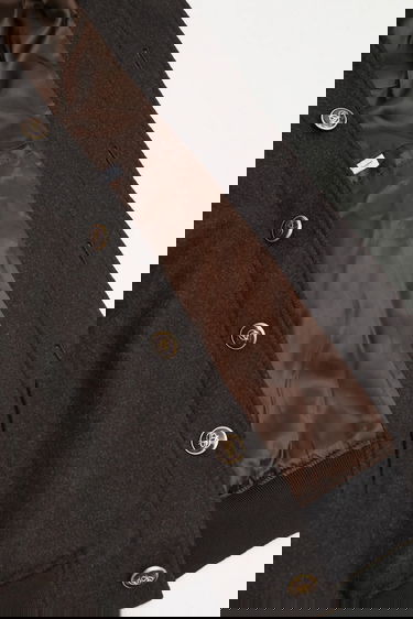 Bomberjacka Drôle de Monsieur Wool Blend Bomber Jacket with Faux Fur Collar Brun | I.JT242.WO043, 8