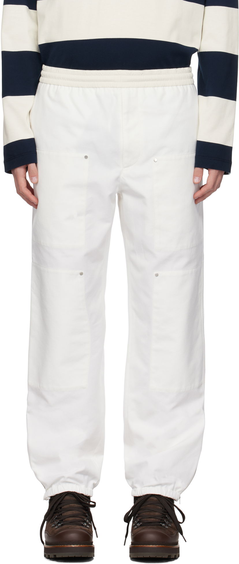Byxor och jeans Moncler Archivio Creativo CP Trousers Vit | J20912A00045597ZZ