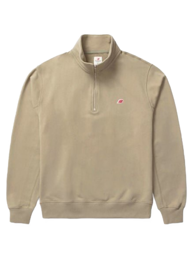 Sweatshirt New Balance Made In Usa Quarter Zip Beige | MT33544TCO