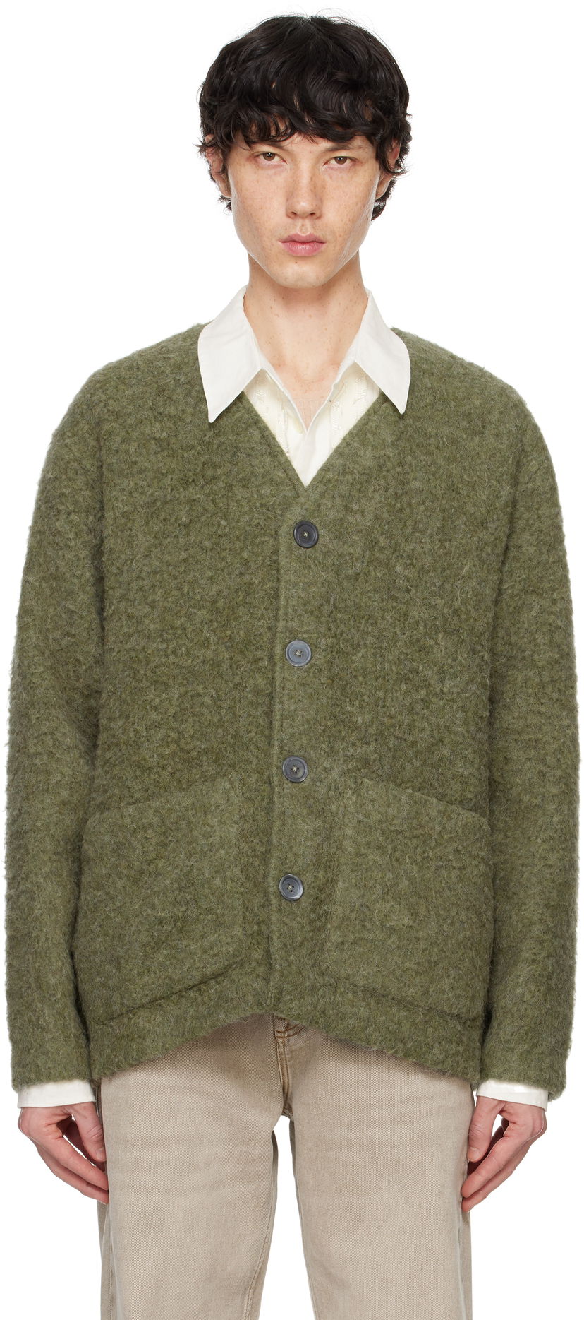 Sweater OUR LEGACY Brushed Cardigan Grön | M4243CF