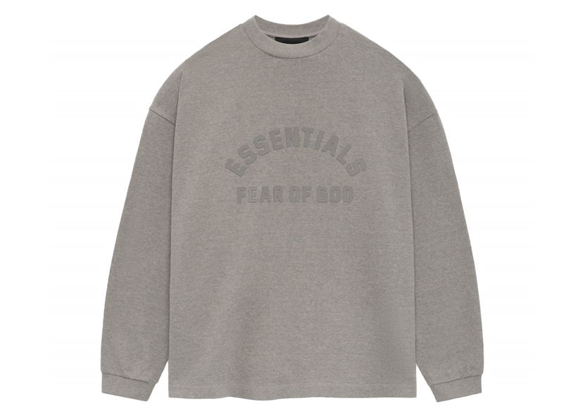T-shirt Fear of God Core Collection Heavy L/S Tee Heather Grey Grå | 125SU242011F