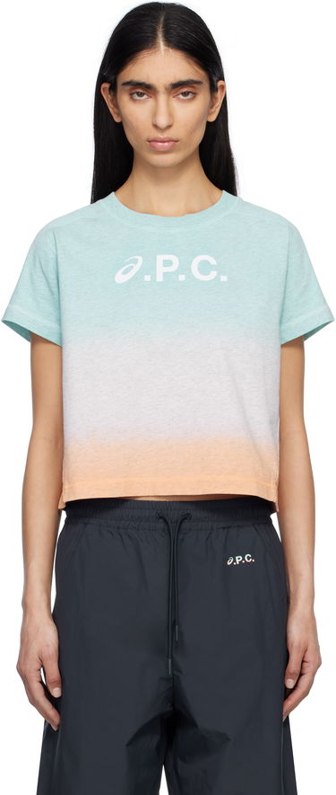 Crop top A.P.C. ASICS Edition Cloud Dip Dye Cropped T-Shirt by A.P.C. Turkos | COEAV-F26482, 0
