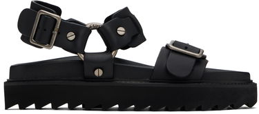 Tillbehör Acne Studios Acne Studios Leather Buckle Sandals Svart | AD0707-, 0