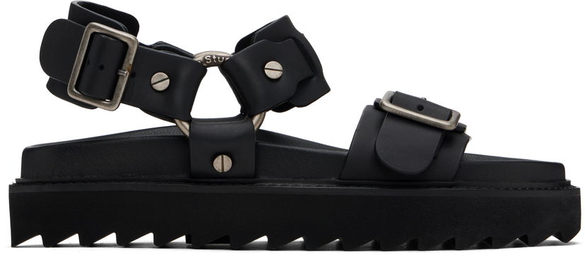 Tillbehör Acne Studios Acne Studios Leather Buckle Sandals Svart | AD0707-