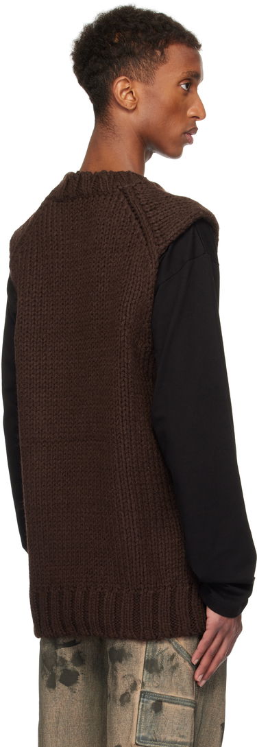 Sweater We11done We11done Sleeveless Knit Sweater Brun | WD-KT3-24-667-U-BR, 2