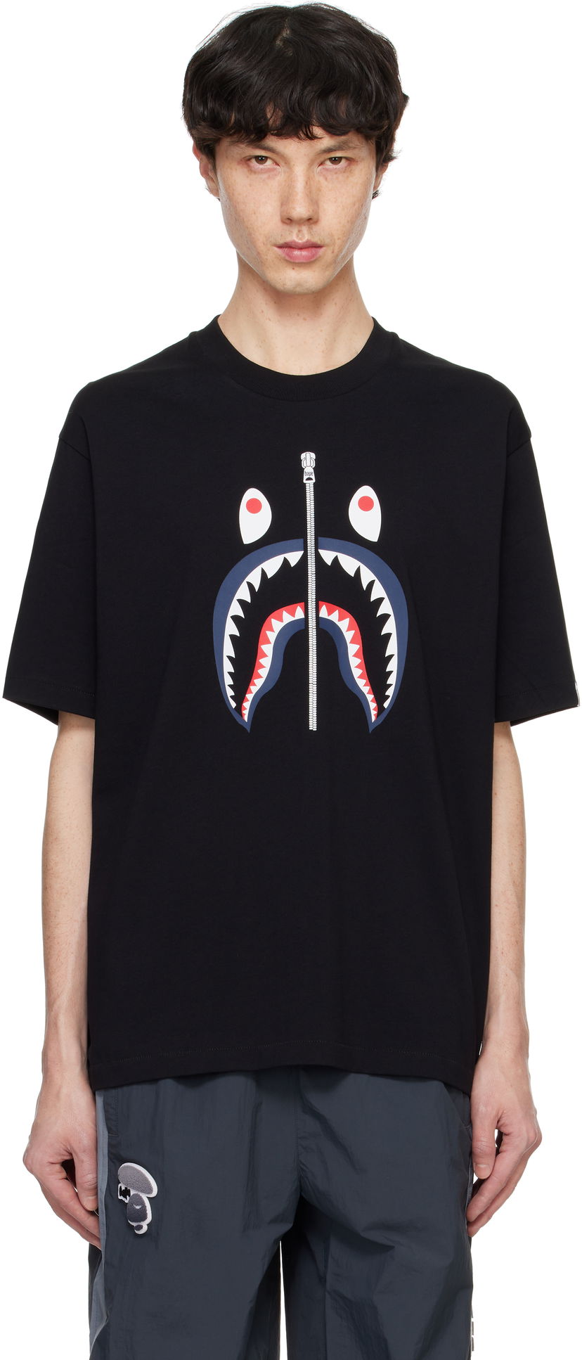 T-shirt BAPE A Bathing Ape Shark Graphic T-Shirt Svart | 001TEK701302M