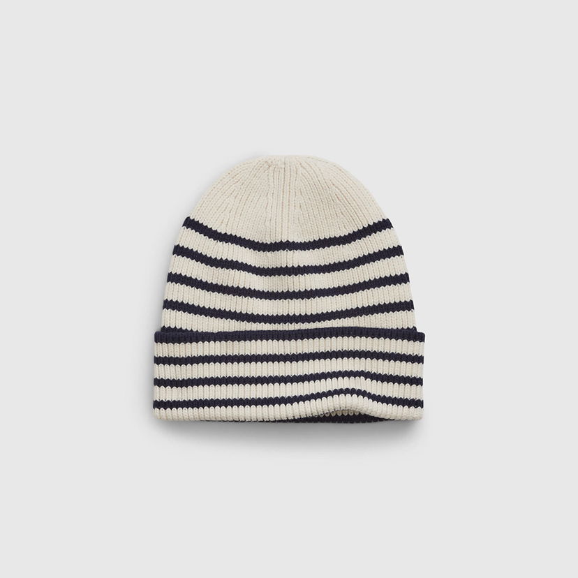 Mössa GAP Logo Beanie New Off White Stripe Universal Beige | 795371-00