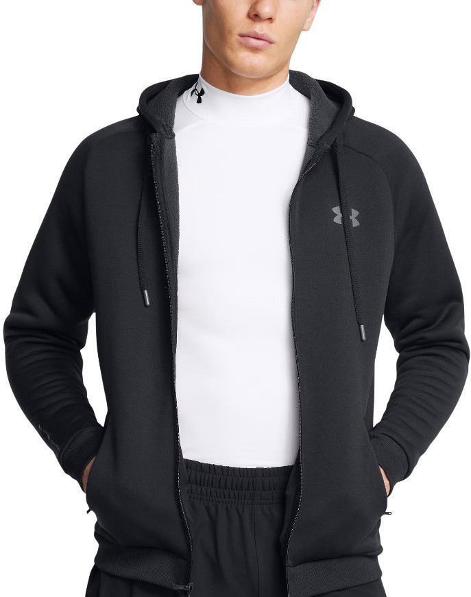 Sweatshirt Under Armour Fleece Pro FZ Hoodie Svart | 1386582-001