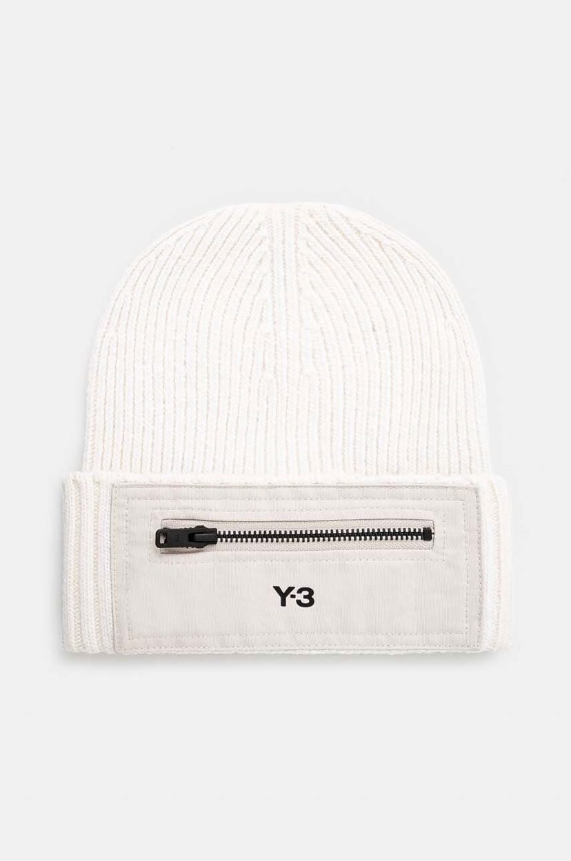 Mössa Y-3 Nylon Patch Beanie Beige | JI9282