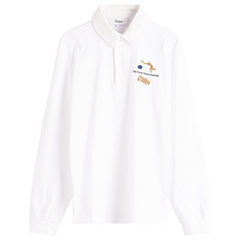 Polotröja Palmes Garden Rugby Shirt, Size Large Vit | P15-0029-001