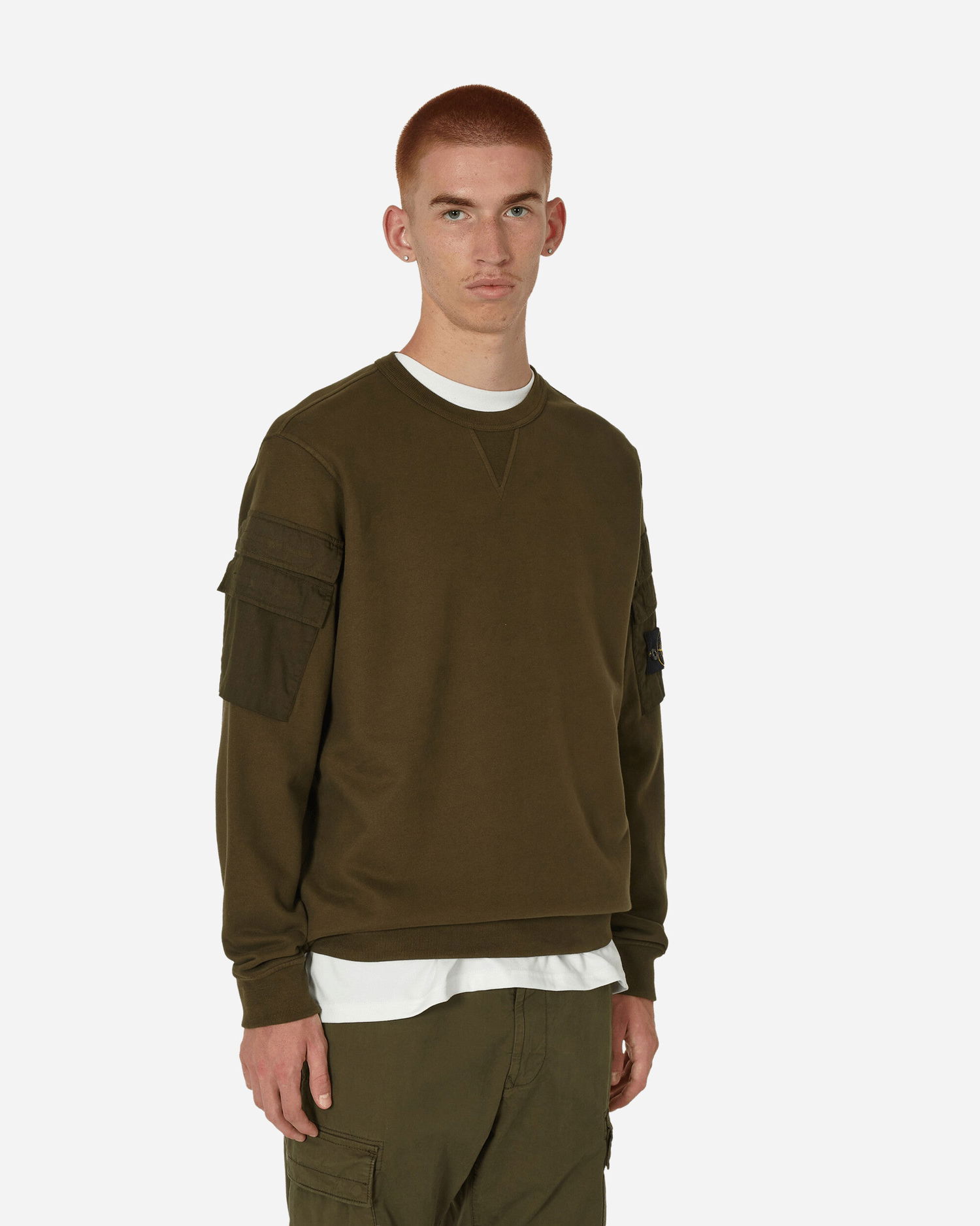 Sweatshirt Stone Island Crewneck Sweatshirt Grön | 791560577, 1