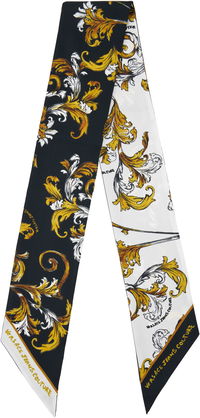 Versace Jeans Couture Barocco Print Silk Twill Scarf
