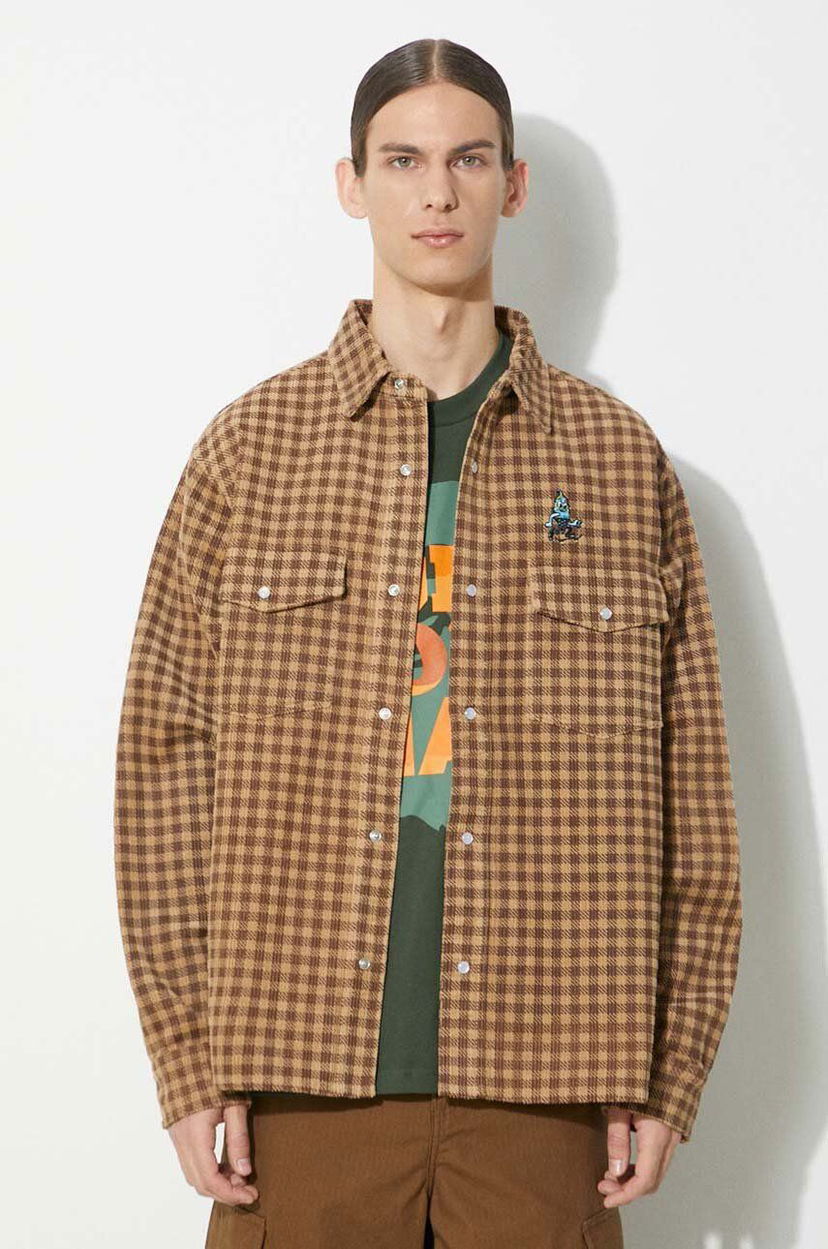 Skjorta BBC IceCream ICECREAM Corduroy Check Shirt Jacket Brun | IC24119