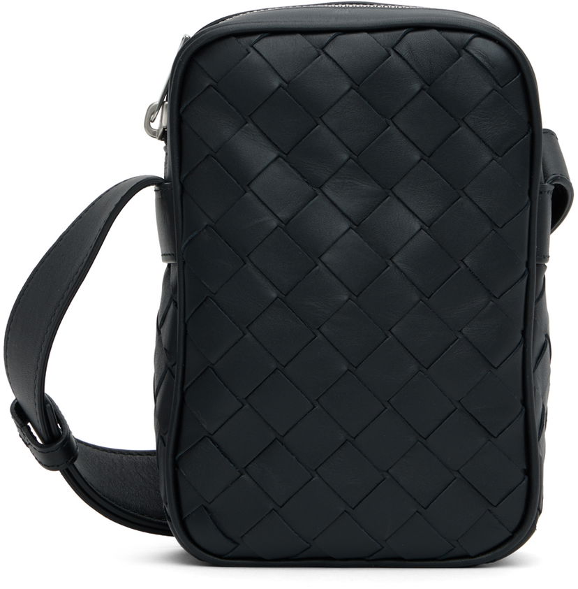 Axelväska Bottega Veneta Bottega Veneta Intrecciato Crossbody Bag Svart | 729296 VCPQ3