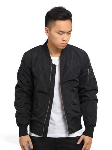 Bomberjacka Urban Classics 2-Tone Bomber Jacket Svart | TB1446-Black