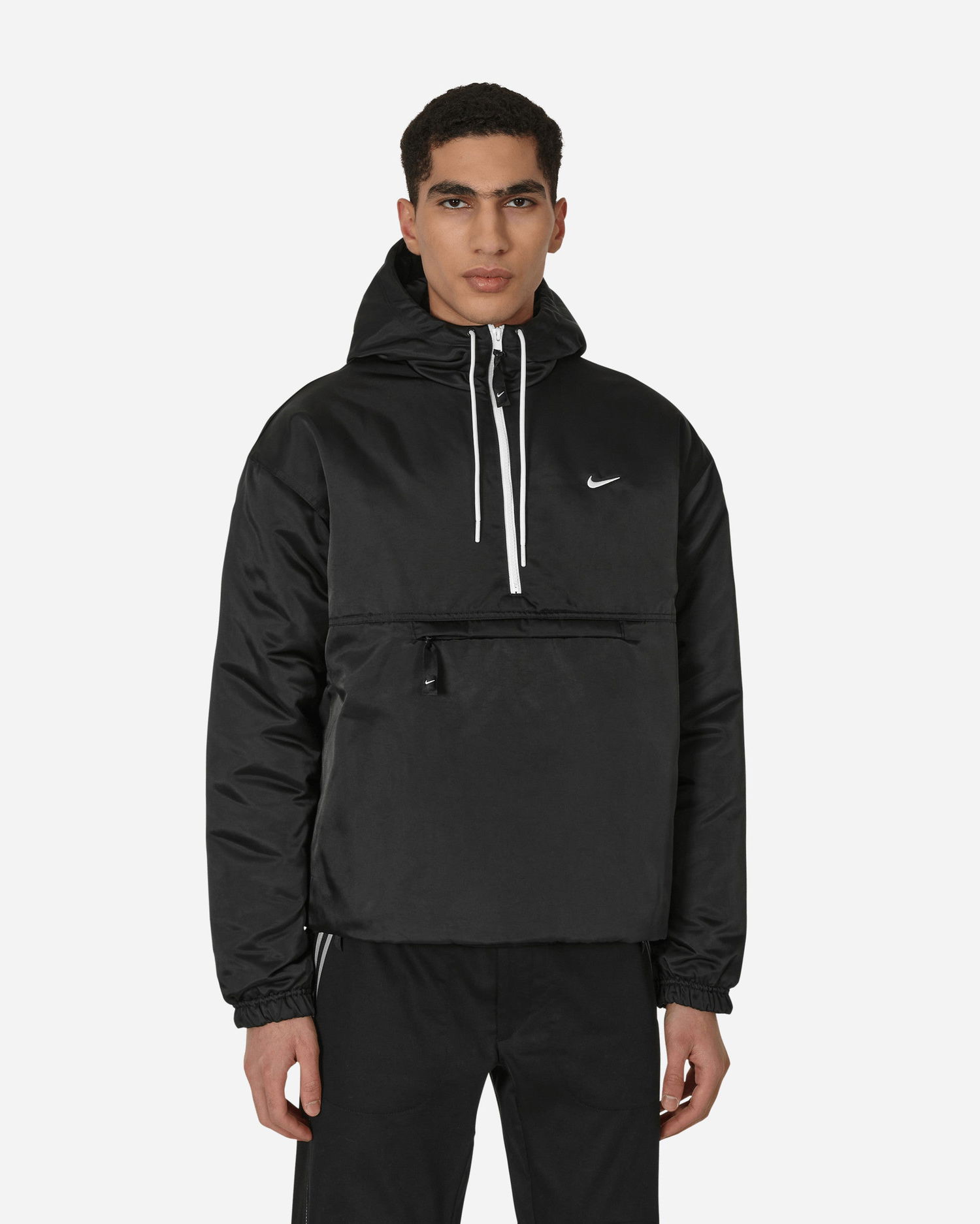 Vindjacka Nike Solo Swoosh Satin Anorak Jacket Svart | DR0839-010, 1