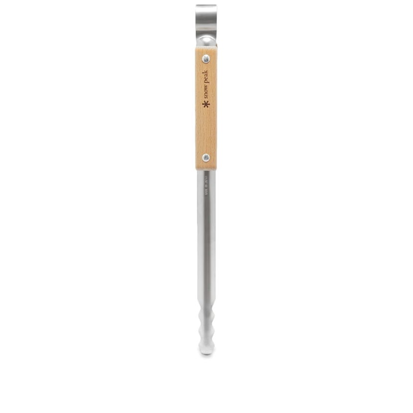 Gadget Snow Peak Stainless Steel Fire Tongs With Wooden Handle Metallisk | N-020