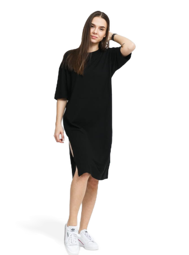 Klä Urban Classics Organic Oversized Slit Tee Dress Svart | TB4091