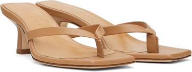 Tillbehör Aeyde Aeyde Wilma Leather Toe-Post Heeled Sandals Brun | A11-HS-ADRS55CI-0221-717-007, 3