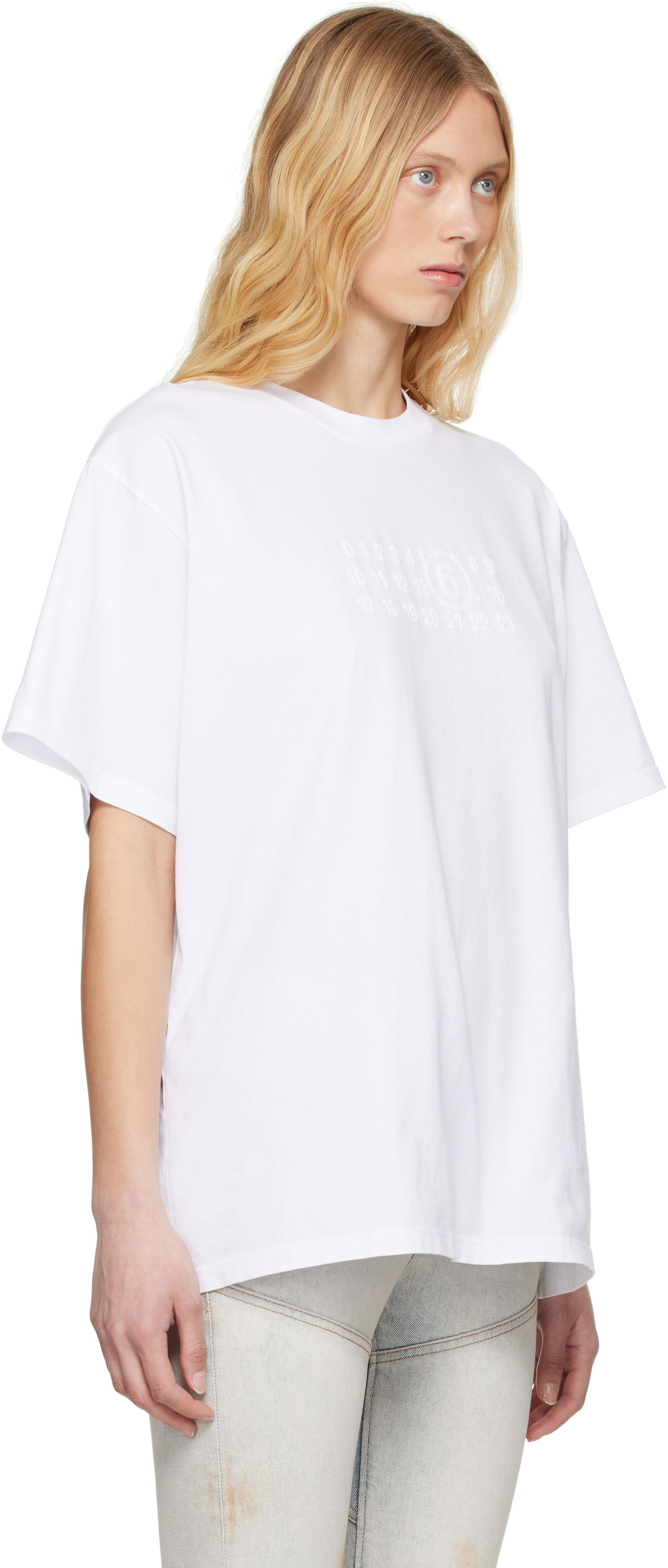 T-shirt Maison Margiela MM6 Maison Margiela Basic Jersey T-Shirt Vit | S62GD0202 M20115, 1