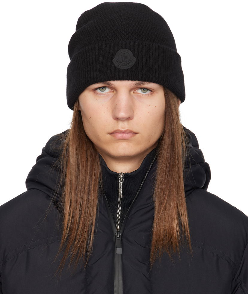 Mössa Moncler Black MB Wool Beanie Svart | J20913B00038M1242