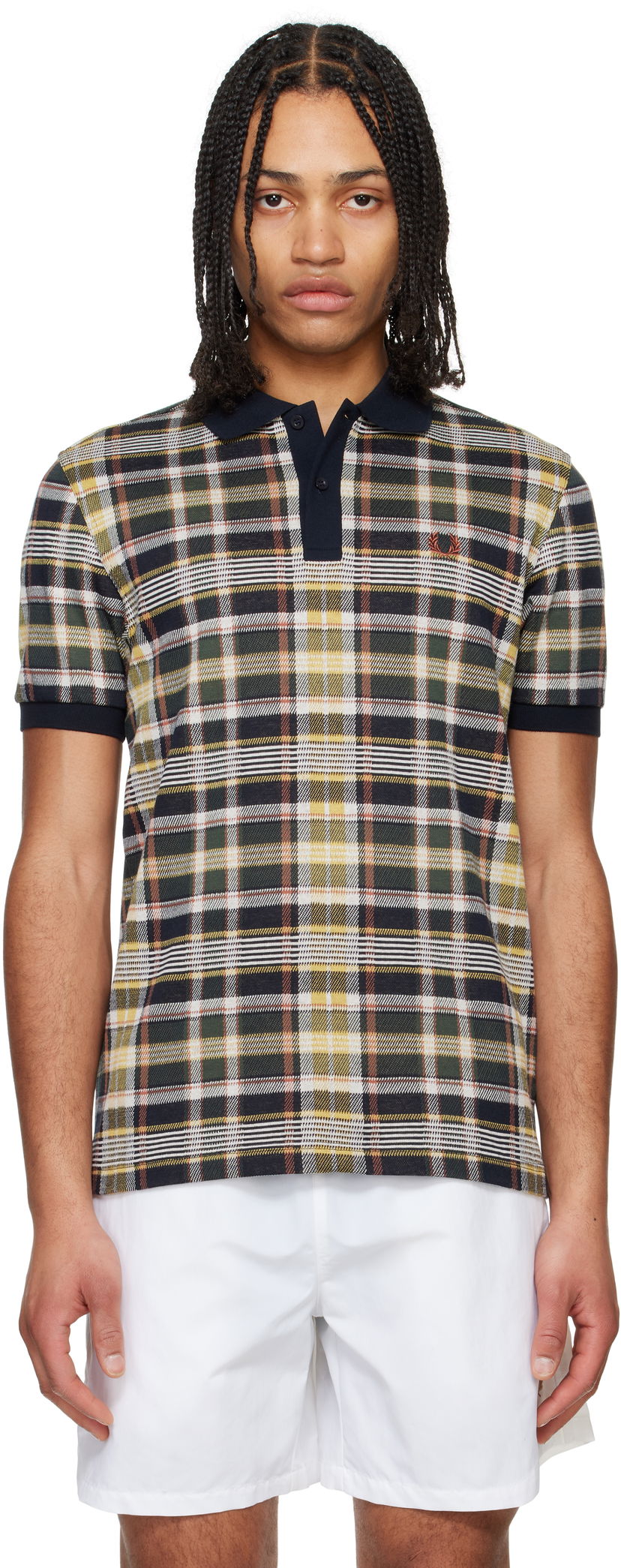 Polotröja Fred Perry Fred Perry Madras Check Polo Shirt Flerfärgad | M9865
