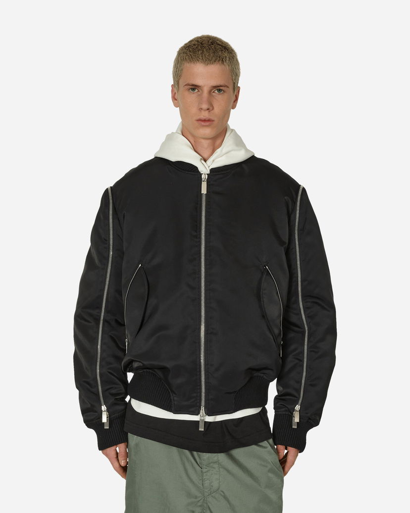 Bomberjacka Off-White Arrow Embroidered Zip Bomber Jacket Black Svart | OMEH052F23FAB001 1010