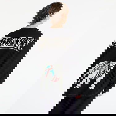 T-shirt Pleasures Bulldog Heavyweight Long Sleeve Svart | P25F039-BLACK, 2